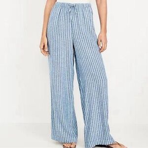Old Navy High-Waisted Linen-Blend Super Wide-Leg Pants